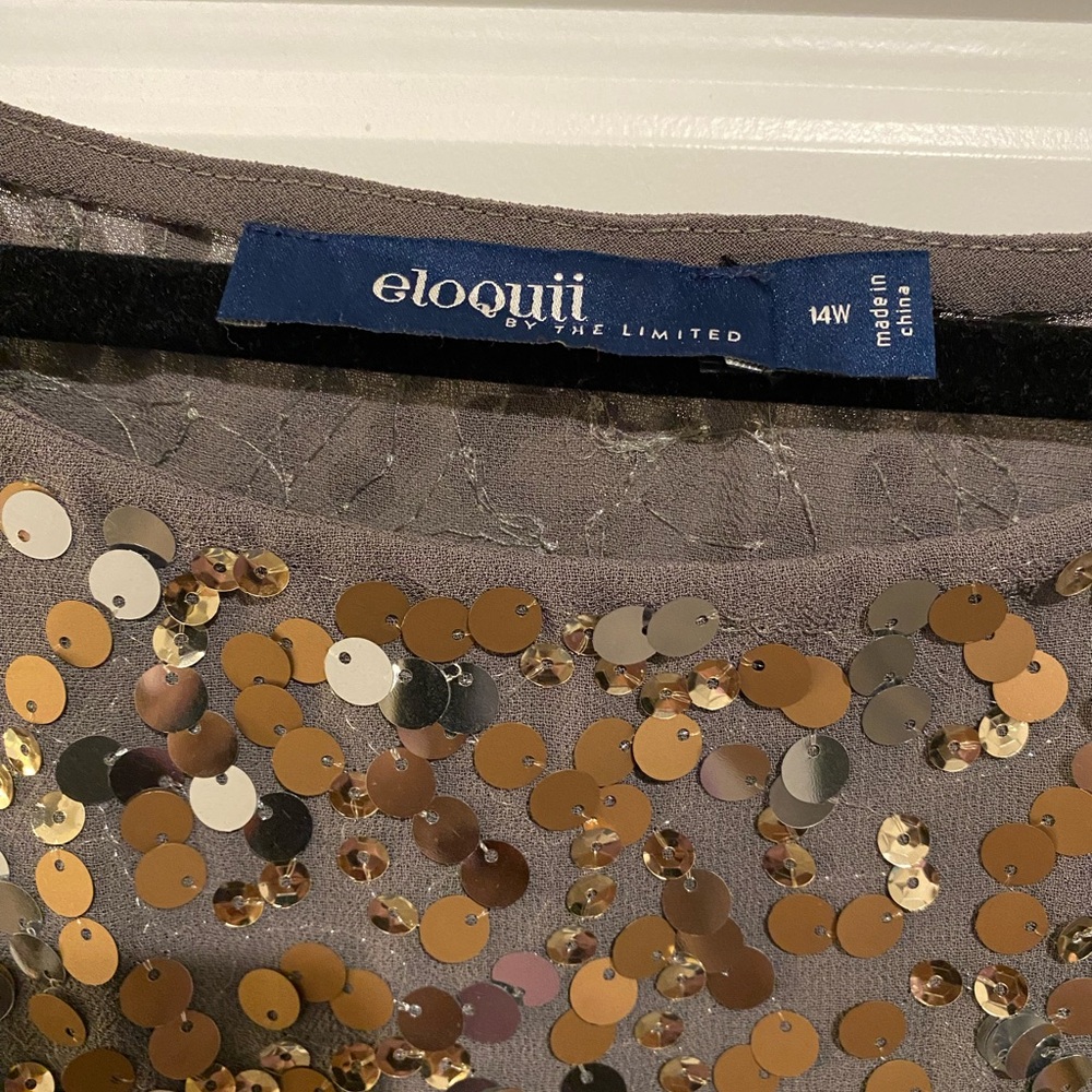 Eloquii Plus Size Sequence Sparkle Top - image 4